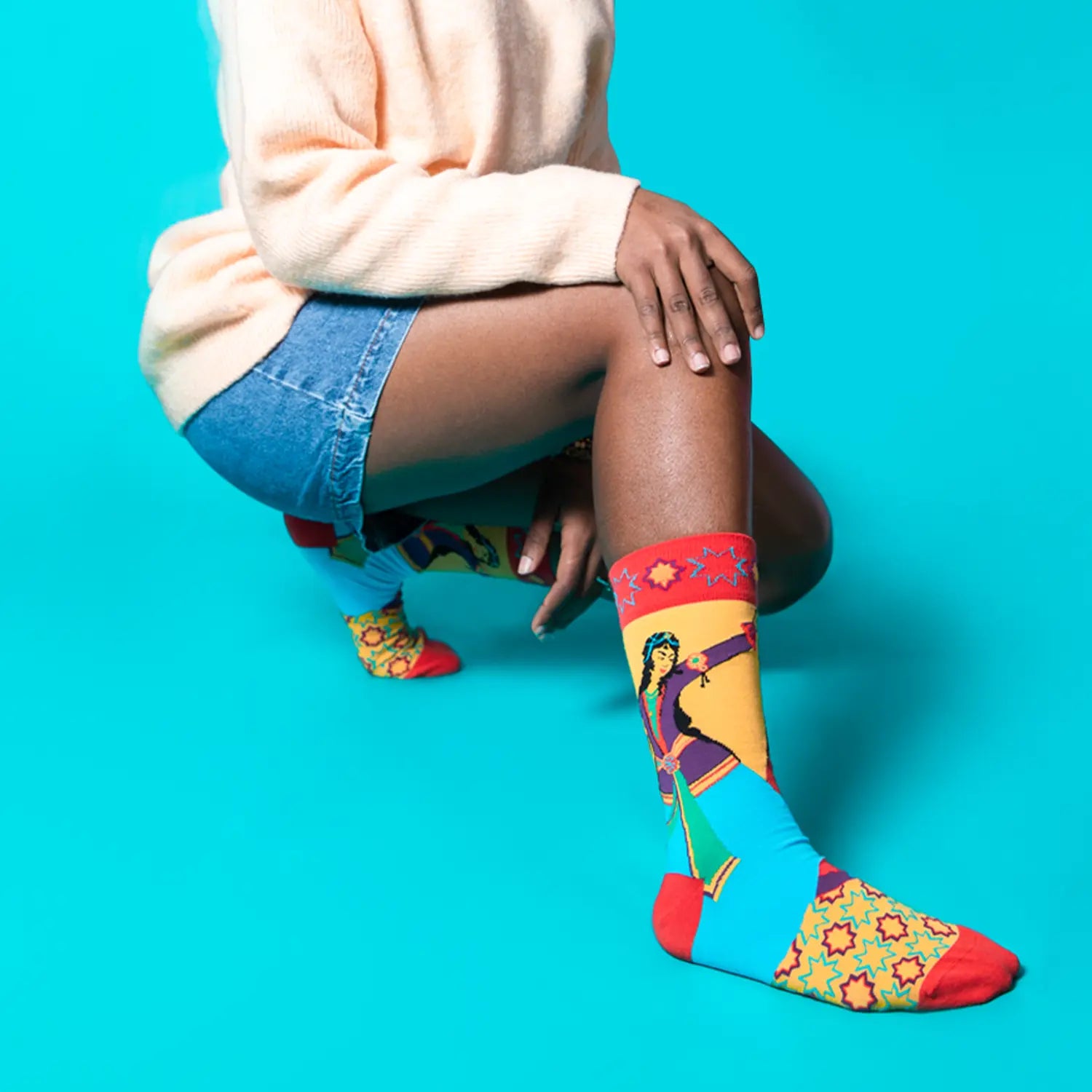 luxury designer socks telling story