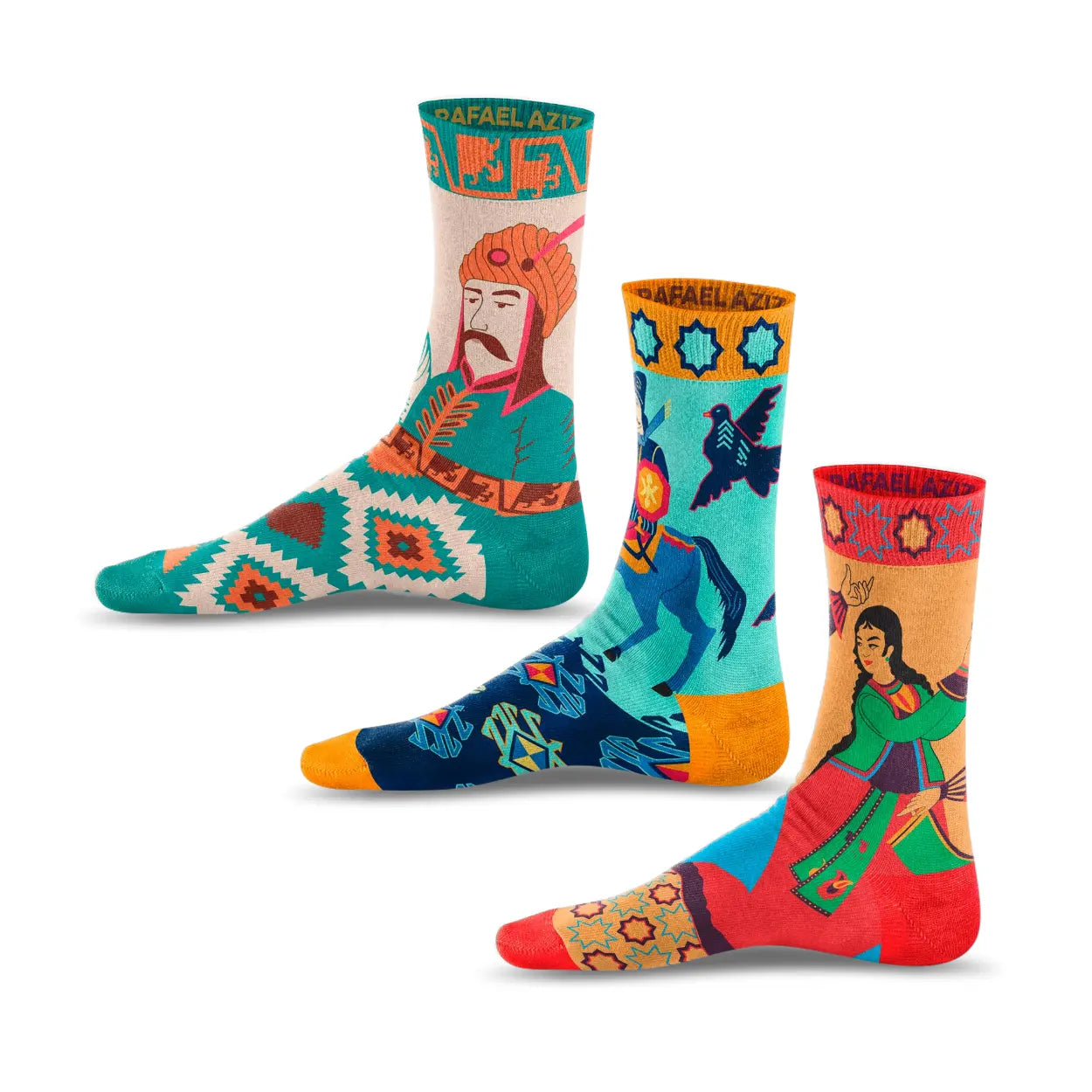 3-Pack Eastern Elegance Designer Socks