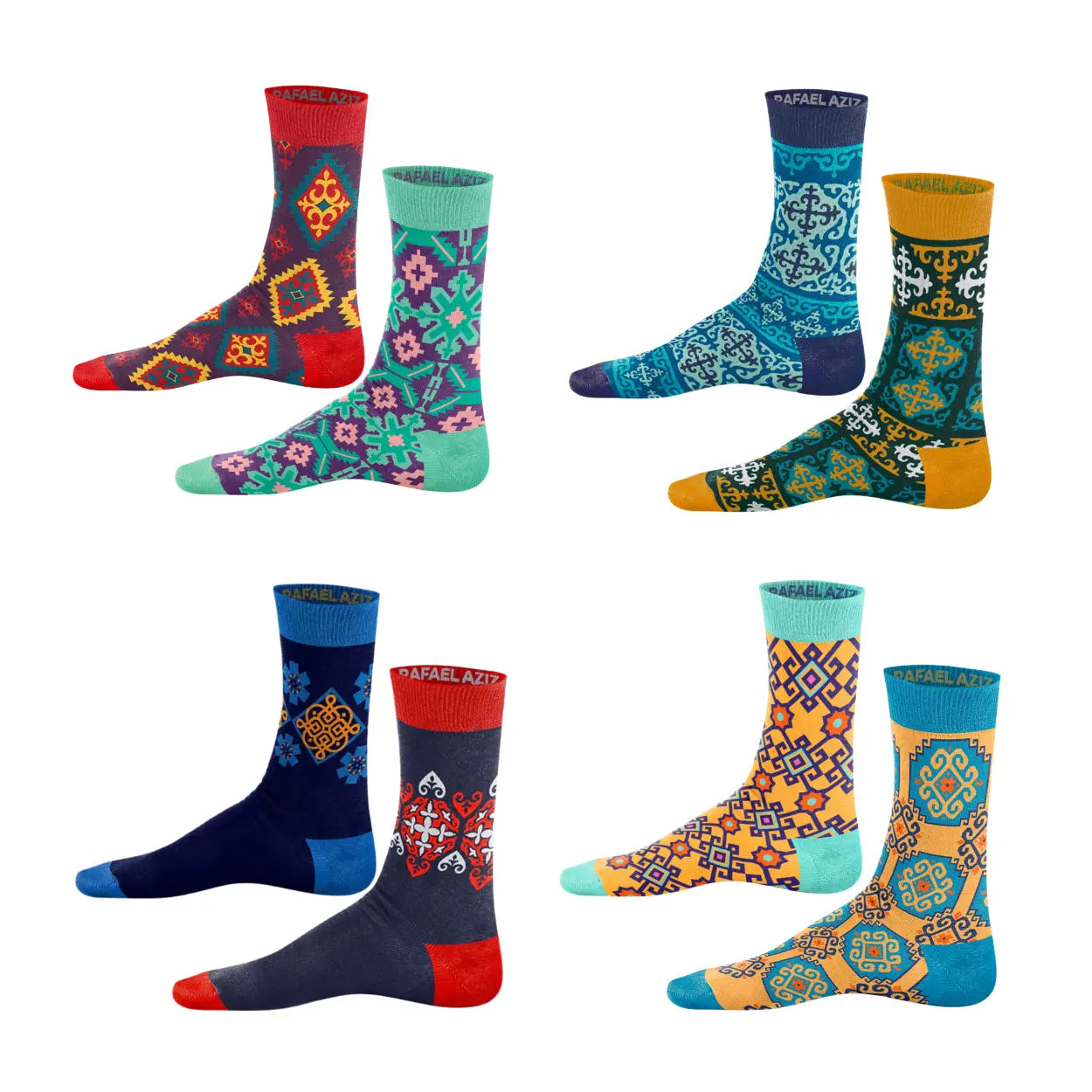 8-Pack Artful Tradition Designer Socks