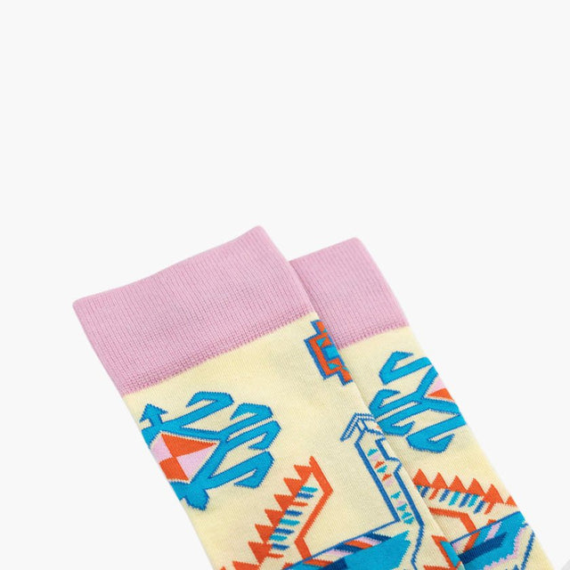 Dordfasil Pink Designer Socks - Side View