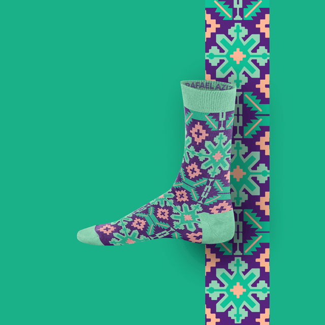 Qar Designer Socks Ornament