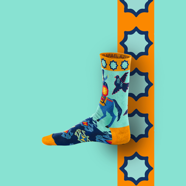 Safavi Blue Designer Socks